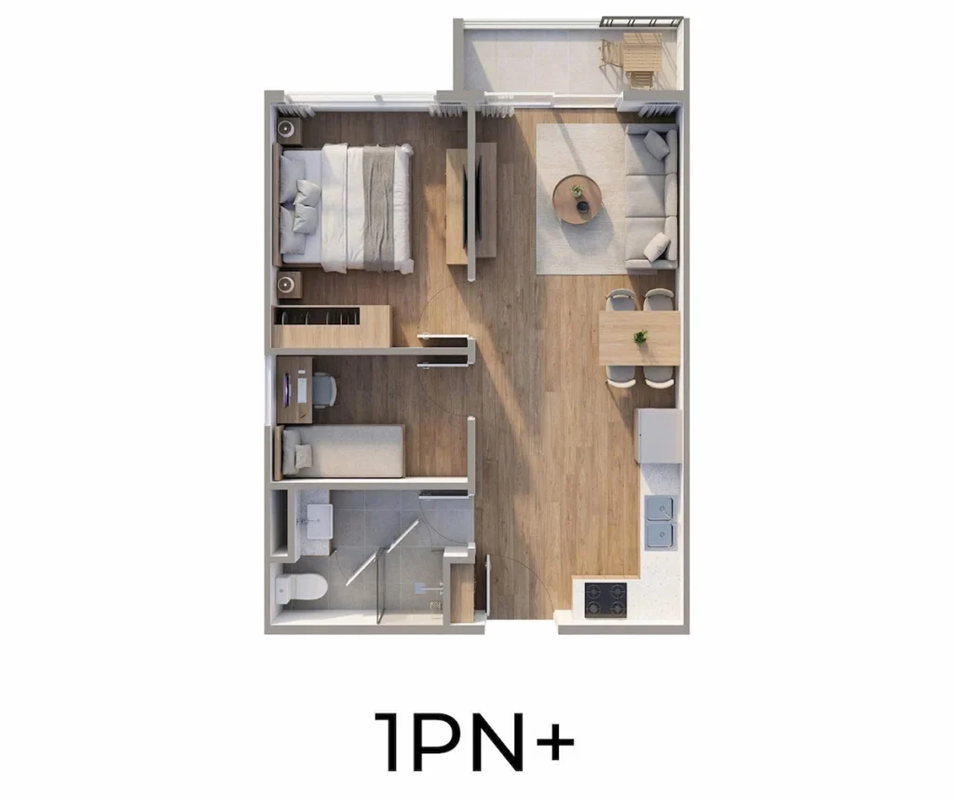 Căn 1BR+ Imperia Ocean Park – mã P8.1605A diện tích 47.05m2