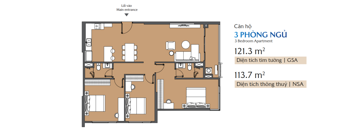 Bán căn hộ A-12A-03 Masteri Cosmo Central 2BR diện tích 78.6m2
