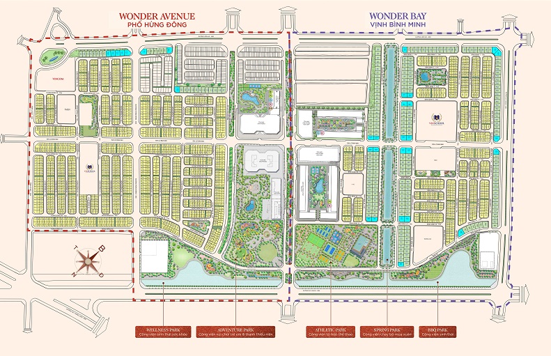 Bán liền kề HĐ40 Wonder Avenue Vinhomes Wonder City giá từ 18 tỷ