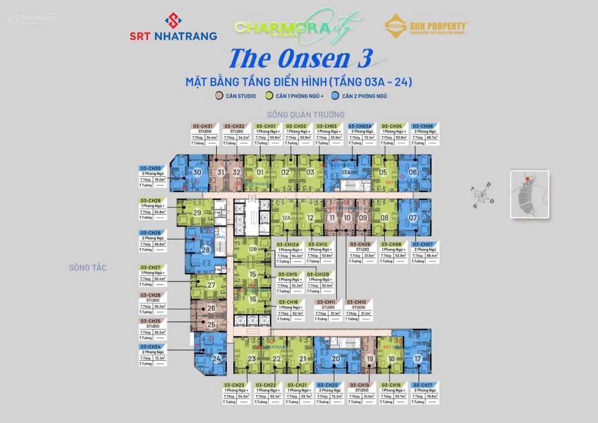 Căn đẹp 2PN Charmora City Charmora City view đẹp