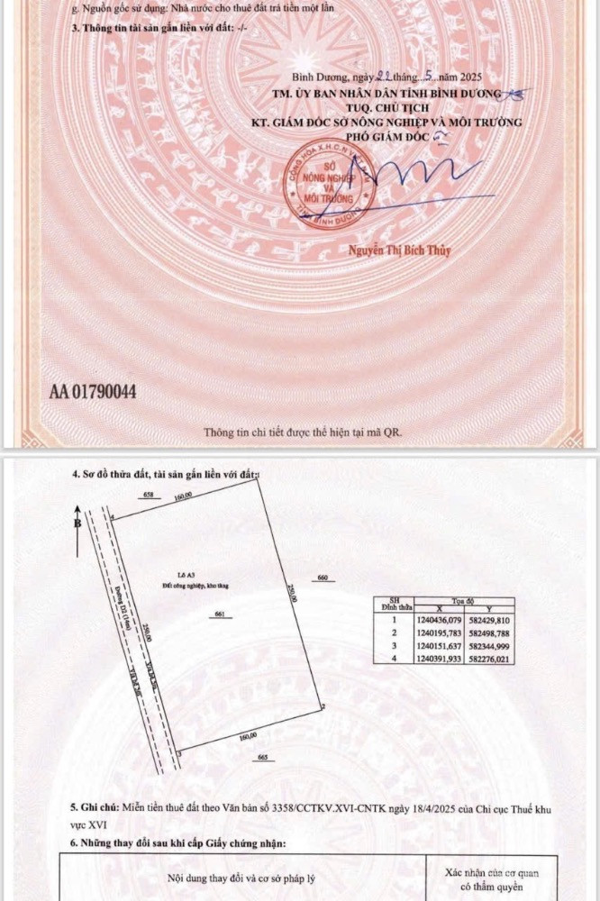 Bán 4ha đất công nghiệp Dầu Tiếng, Bình Dương