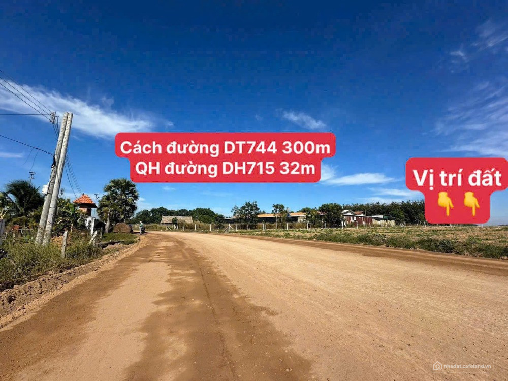 ĐƯỜNG NHỰA ĐH715, SÁT CỤM CN, GẦN KHU DU LỊCH 5x64 chỉ 3xx