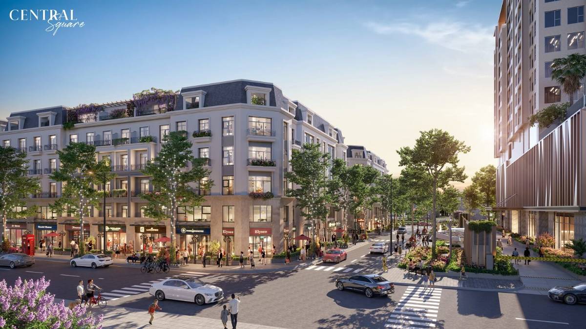 Quỹ căn hiếm shophouse mặt trong phố đi bộ Central Square Thái Nguyên áp góc siêu đẹp
