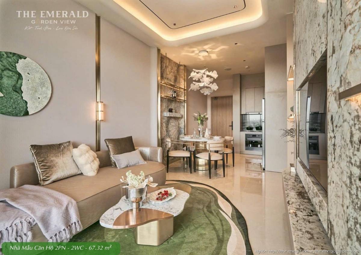Căn hộ The Emerald Garden View diện tích 63–86m2 giá từ 2,35 tỷ