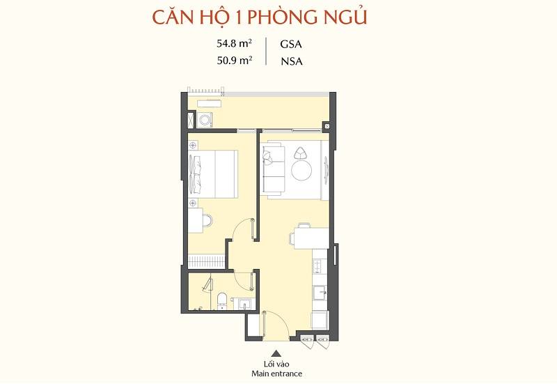 Căn hộ An Phú Masteri Park Place, 6,633 tỷ, 54.1m2, 1PN + , sang trọng, nhiều tiện ích tại Q2, HCM