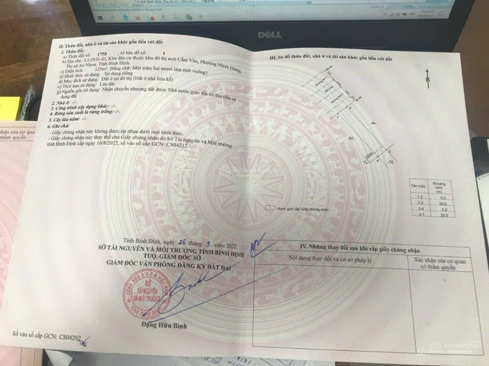 Bán đất nền KĐT Cẩm Văn - An Nhơn, Bình Định