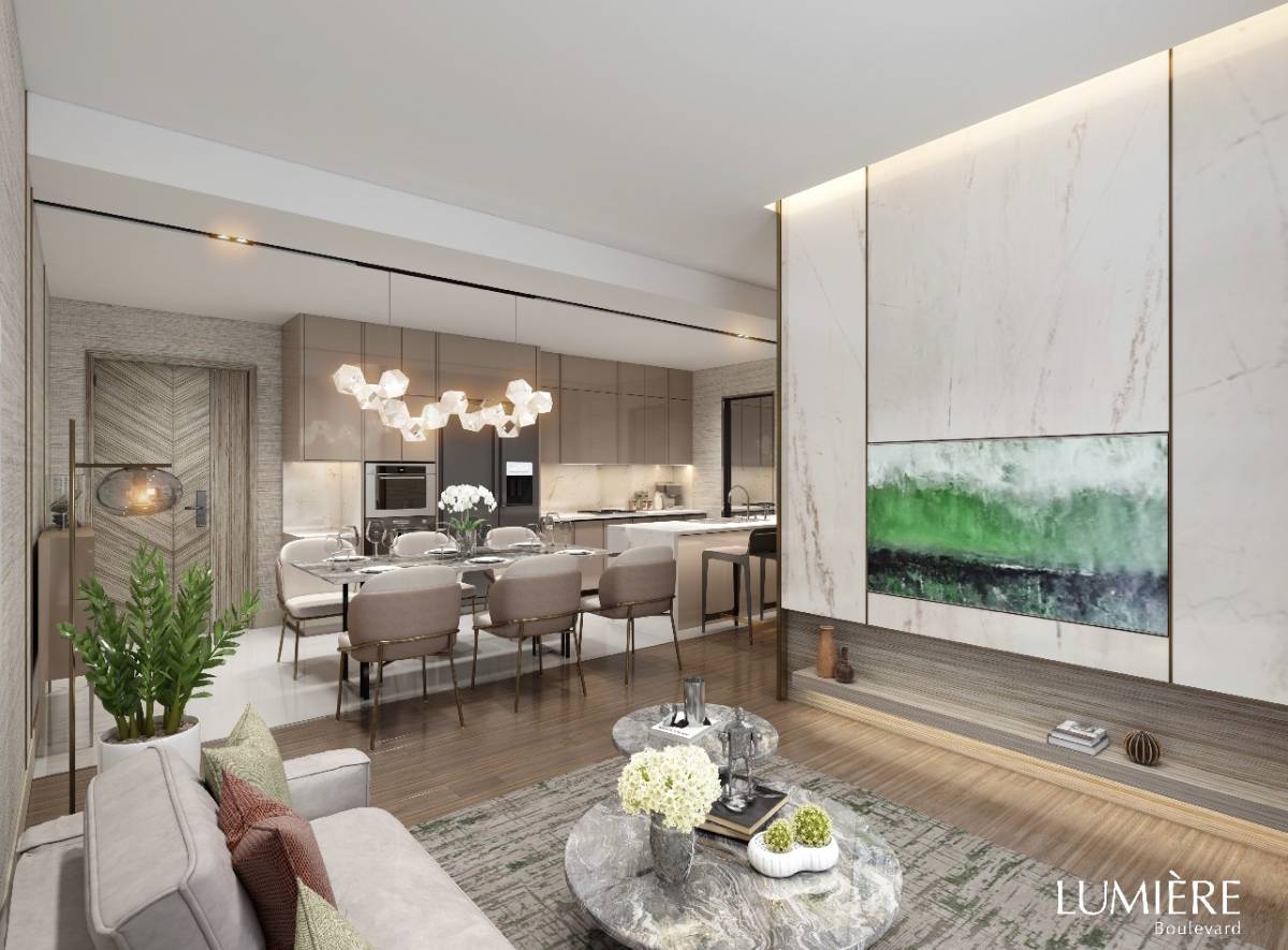 Block B Lumiere Boulevard 2PN tầng trung căn góc nội khu