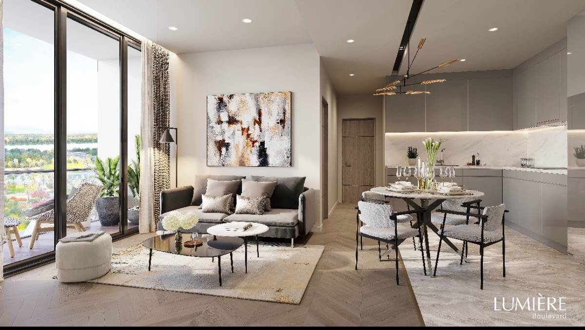 Tòa A Lumiere Boulevard 2PN căn giữa view ngoại khu sân thể thao