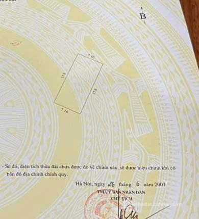 Chuyển nhượng lô đất 126m2 mặt tiền 7.2m, thuộc khu đô thị dịch vọng mới - cầu g