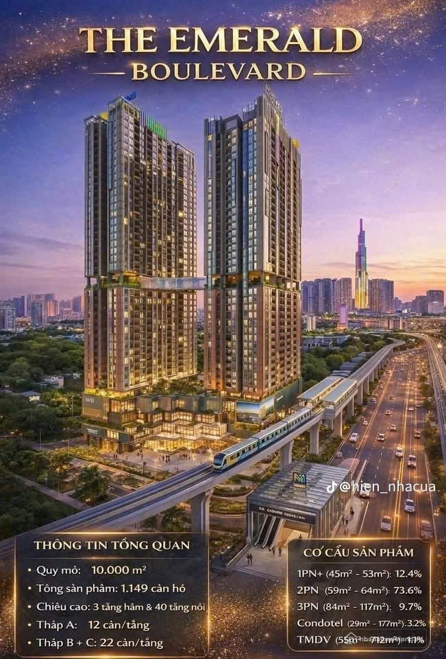 Chính thức ra mắt dự án cao cấp The Emerald Boulevard lền kề Hồ Chí Minh cũ