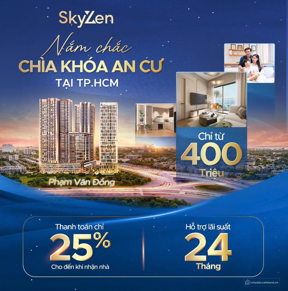 CHỈ TỪ 400 TRIỆU - NẮM CHẮC CHÌA KHÓA AN CƯ TẠI TP.HCM