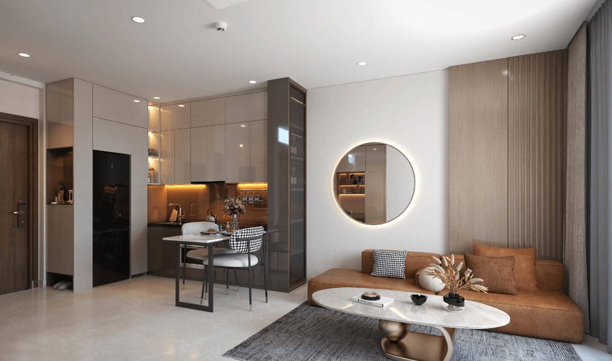 The Emerald Boulevard 2PN diện tích 60m2, 3,64 tỷ, hàng đáng cân nhắc, view landmark 81, sông sài gòn