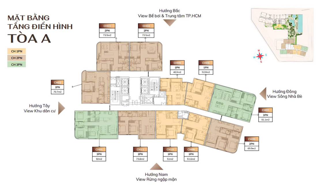 Căn hộ Vlasta Premier 3PN 102m2 tầng cao, chiết khấu cực sâu