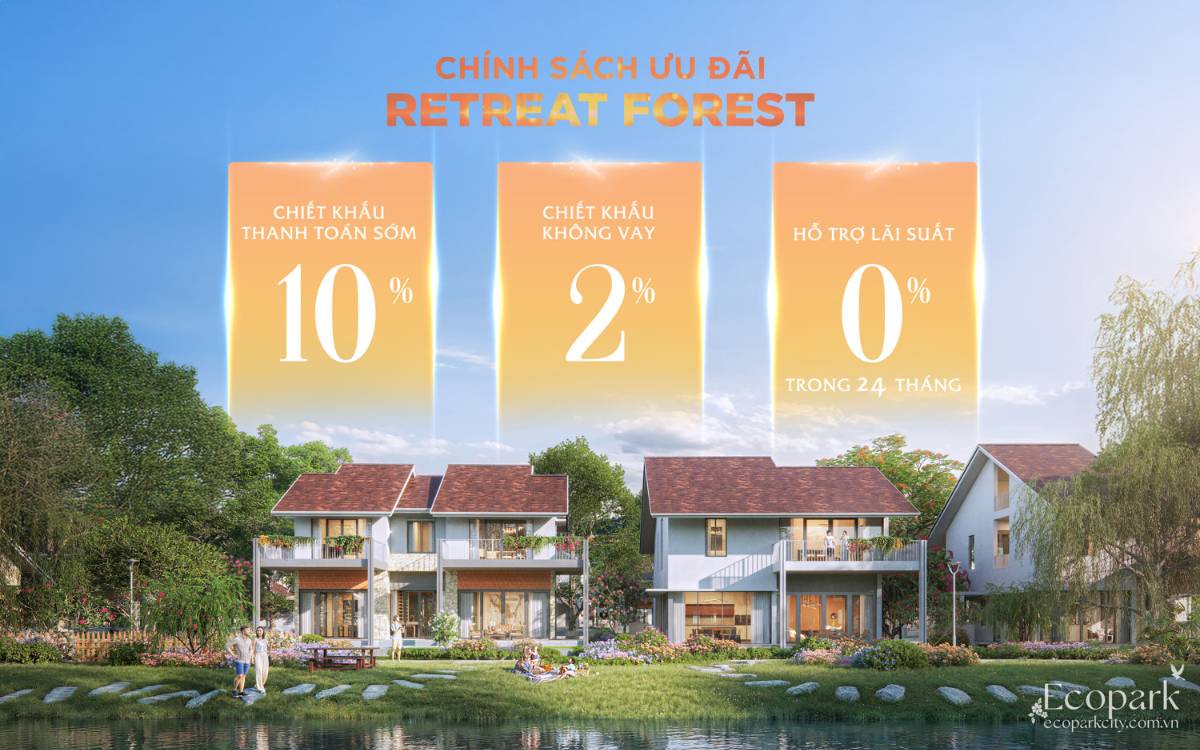 Bán Villa Rừng Song lập Eco Retreat Long An - 220m2 - View công viên rừng - Giá chỉ 17.5 tỷ