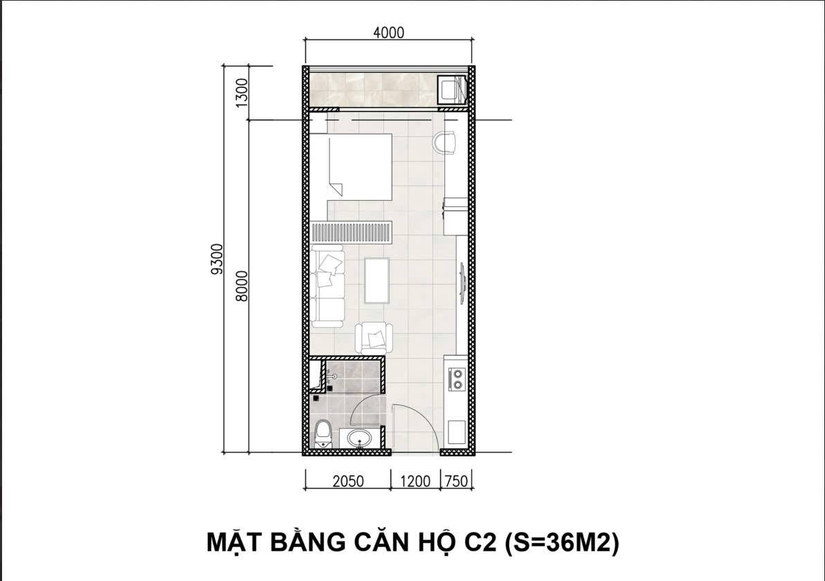NOXH Đại Địa Bảo Sơn Trà căn 51.18m2 giá mềm gần Cầu Rồng - 0,91 tỷ
