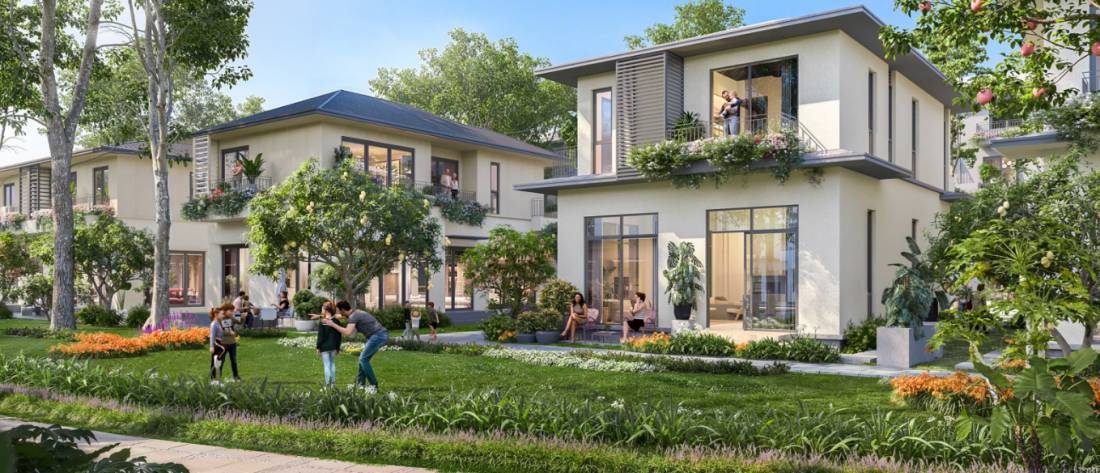 Bán Biệt thự Song lập Rừng Mai Eco Retreat Long An, 180m2 view vườn hoa