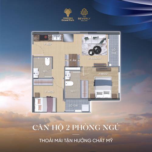 Sở hữu căn The Beverly Solari 54m2, 2PN, giá 4.500.000.000 – BS1521.17