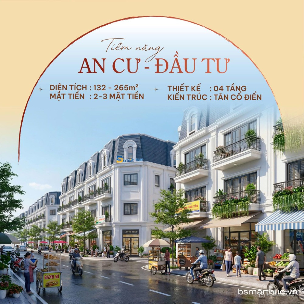 Bán Shophouse Mặt tiền Chợ Cống mới Trung tâm Tp Huế