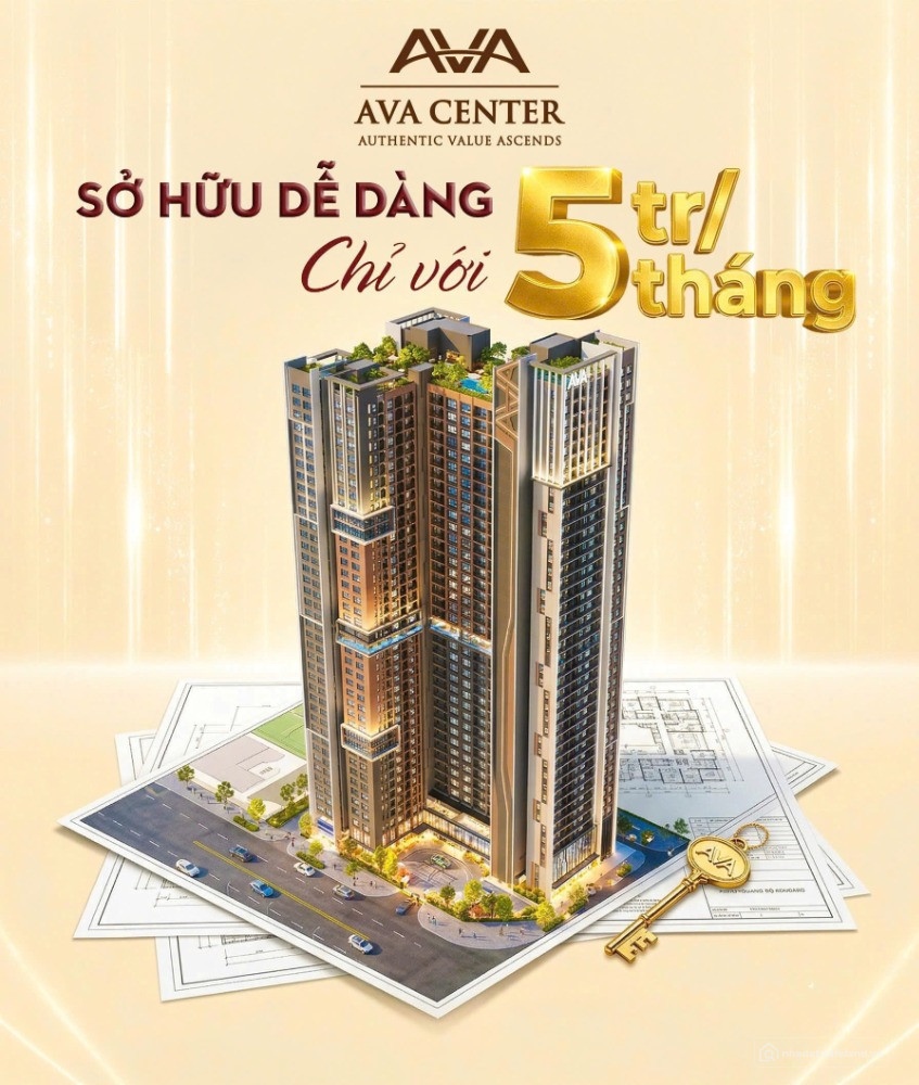 Thanh toán 5tr/th sở hữu ngay căn hộ Ava Center full nội thất Lh 0938677909 Hiền