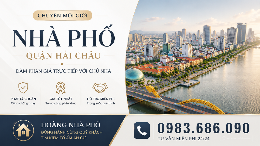 Trung Tâm Hải Châu Nhà 100m2, 2 Mặt kiệt, Ngay Đống Đa, Ngang 7.5m, chỉ hơn 5 tỷ
