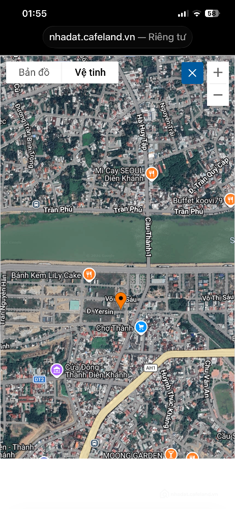 Cần bán mảnh đất đô thi thuộc khu đô thị mới Nam Sông Cái, Diên Khánh, Khánh Hoà