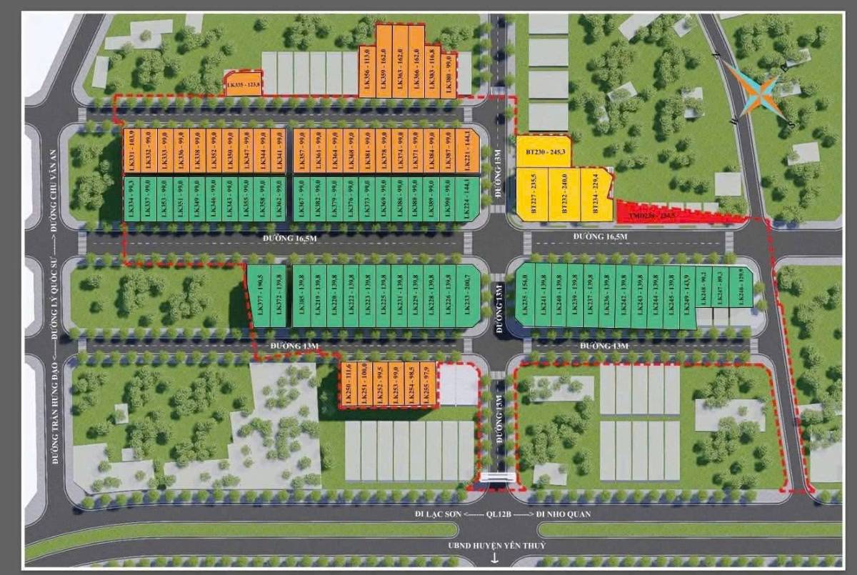 Chỉ 15 triệu /m2 sở hữu ngay liền kề tại trung tâm Hàng Trạm - Yên Thuỷ