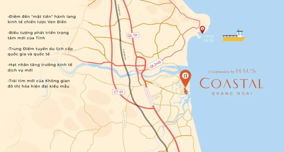 Thiết kế chi tiết Haus Coastal Quảng Ngãi - Mặt bằng lô mở bán đầu tiên
