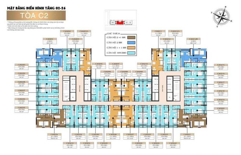 Suất tốt căn studio Sun Centro Town, 32m², View sát bãi tắm