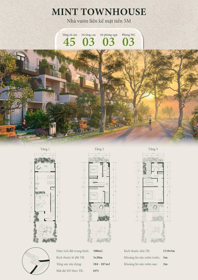Đầu tư bất động sản nghỉ dưỡng cận phố nhà vườn Verdura Estate 100m2