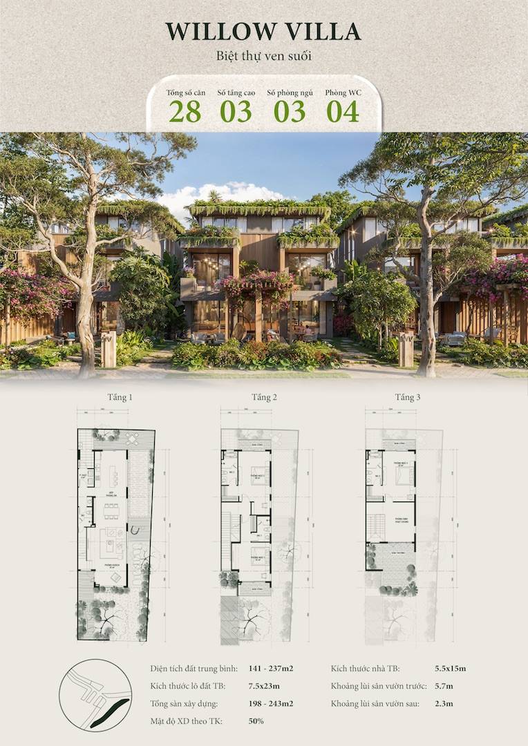 Quỹ căn chuyển nhượng vị trí đẹp nhà vườn Verdura Estate Búng Gội 100m2