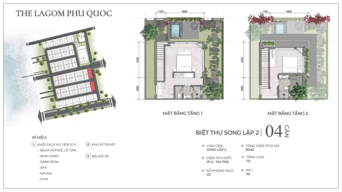 Biệt thự biển Lagom Phú Quốc 86m2 giá chỉ từ 5.5 tỷ đầy đủ tiện nghi cao cấp cạnh Novotel