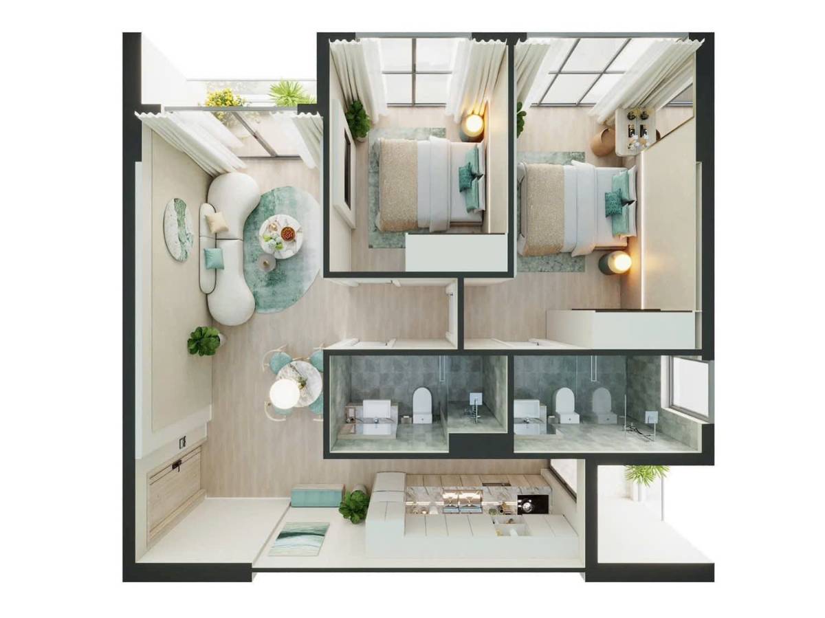 Cơ hội đầu tư căn hộ 1PN sinh lời cao tại Meypearl Phú Quốc diện tích 48.0m2