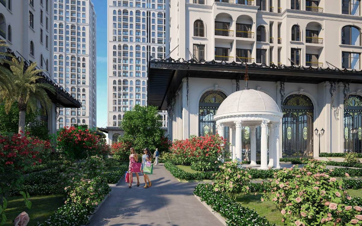 Căn góc tầng trung Jade Square 128.4m², hướng Đông Nam giá 12.84 tỷ
