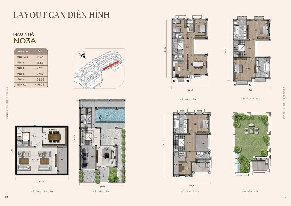Dinh thự 220m² Long Biên Golf Villas, giá 100 tỷ