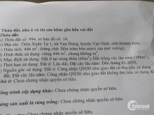 Bán nhanh 446m2 đất xã Vạn Hưng 2tr/m2 ( Bắc Vân Phong )