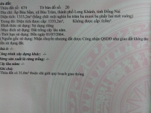 Cần bán GẤP đất ở xã Bầu Trâm, TP Long Khánh , Tỉnh Đồng Nai