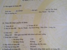 Bán 1.400m2(25x65) đất tại xã An Ninh Đông. Có 202m2 thổ + 1.141m2 Vườn. 18 tỷ