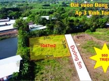 BÁN ĐẤT VƯỜN KHU CÔNG NGHIỆP SÔNG MÂY, NGÃ BA TRỊ AN