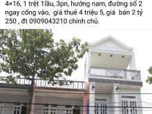 Cho thuê nhà hoặc bán cát tường phú nguyên 2