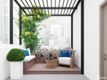 Nhà phố 1 trệt 2 lầu có sân vườn tầng thượng ở Thuận An