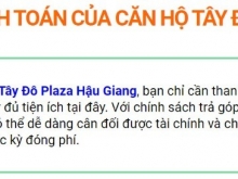 Căn hộ cao cấp Tây Đô Plaza - Kiến Tạo Cuộc Sống