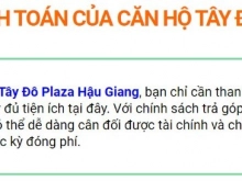 Căn hộ cao cấp Tây Đô Plaza - Kiến Tạo Cuộc Sống
