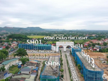 Shophouse 01 tiếp giáp 3 mặt đường lớn cạnh cổng chính Danko City. Giá đầu tư