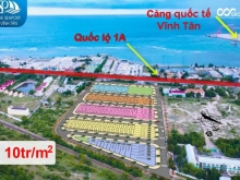 Đất nền Tuy Phong, sát quốc lộ 1A, Cảng quốc tế Vĩnh Tân, đã có sổ đỏ, 10tr/m2