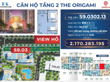 Căn hộ 1PN+1 46.1m2 The Origami giá gốc 2.135 tỷ, giao nhà 02/2022 HT vay 100%