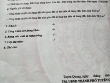 BÁN ĐẤT XÓM 3,TRẢNG ĐÀ, TP TUYÊN QUANG CHÍNH CHỦ