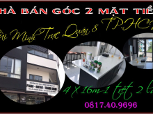 Nhà phố bán rẻ góc 2 mặt tiền 4 x 16m Bùi Minh Trực Q8 TP.HCM