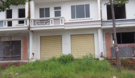 Nhà diện tích 8x20m, mặt tiền đường 45m, 1 trệt, 2 lầu, nhà hoàn thiện,