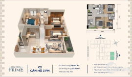 Bán CĂN HỘ 3PN 90m2 căn góc - Bank ân hạn gốc lãi 24 tháng - giá gốc cđt