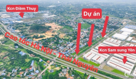 Bán nhiều lô đất nền mặt đường KCN Samsung Thái Nguyên - Giá chỉ từ 30tr/m2